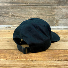 Load image into Gallery viewer, Black Garment Washed Twill Logo Dad Hat
