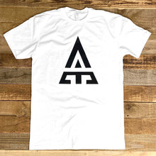 Load image into Gallery viewer, Men&#39;s Black Logo Tee // White

